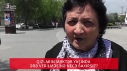 Qızların məktəb yaşında ərə verilməsinə necə baxırsız?