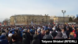 Митинг против терроризма в Новосибирске, Россия, 8 апреля 2017 год