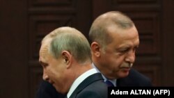 Türkiyə və Rusiya prezidentləri Ərdogan (sağ) və Putin, 16 sentyabr 2019